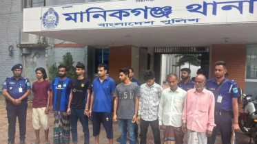মানিকগঞ্জে শিল্পীর বাড়িতে আগুন: গ্রেপ্তার ৮ জন আ. লীগের সদস্য